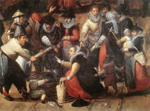 Village Feast (detail) by Hans Bol