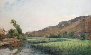 Au Bord De La Riviere by Charles Joseph Beauverie