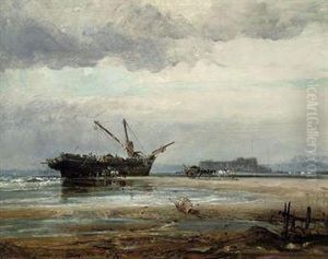 Salvaging The Wreck At Low Tide