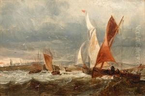 Fishing Boats In Harbour by Richard Beavis