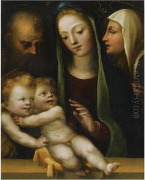 The Holy Family With The Infant Saint John The Baptist And Saint Catherine Of Siena - view 1