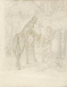 Cimabue E Giotto by Luigi Bechi