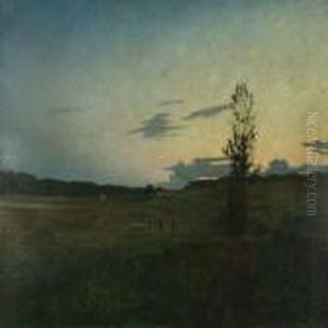 Moor Landscape In The Evening Light by Christian Frederick Beck