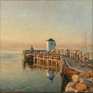 Havnemolen I Dragor by Christian Frederick Beck