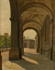 Courtyard Of Christianburg Palace by Christian Frederick Beck