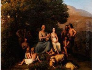 Homer Singt Im Kreis Junger Griechen by Carl Ludwig Friedrich Becker