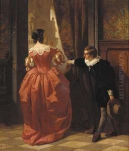 Behind The Curtain by Carl Ludwig Friedrich Becker