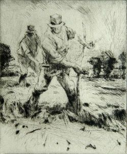 A Man Reaping by Harry Becker