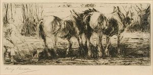 Plough Team At Work by Harry Becker