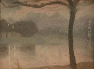 Yarra Winter Night by Clarice Marjoribanks Beckett