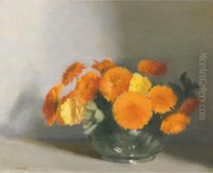 Bowl Of Marigolds by Clarice Marjoribanks Beckett