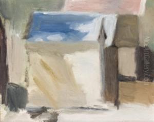 Bathing Boxes, Brighton Beach by Clarice Marjoribanks Beckett