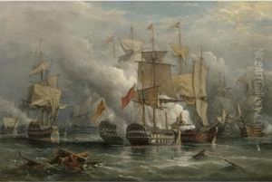 The Battle Of St. Vincent by Richard Bridges Beechey