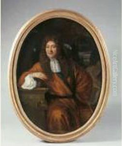 Portrait De Gentilhomme Accoude A Un Entablement Sculpte by Adriaen Cornelisz. Beeldemaker