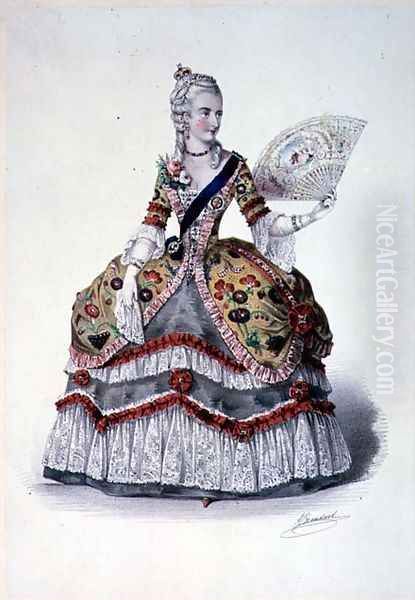 Her most Gracious Majesty, the Queen- ball costume, Buckingham Palace, 1845 (Queen Victoria in fancy dress) - view 1