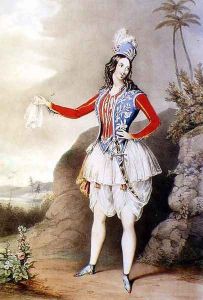 Louisa Fairbrother as Abdallah in the extravaganza 'The Forty Thieves', 1844