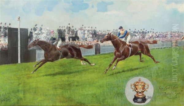 Bachelor's Button Beating Pretty Polly In The Gold Cup At Ascot - view 1
