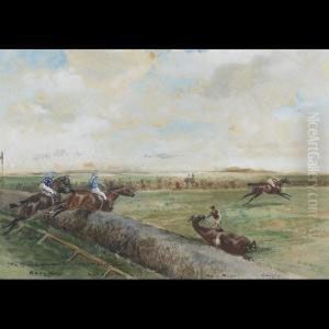 The Grand Sefton St. Chase - Liverpool 1911 by John Axel Beer