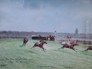 The Grand National 1913, The Canal Turn by John Axel Beer