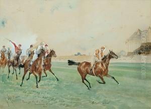 Race Of The One Thousand Guineas Stakes by John Axel Beer