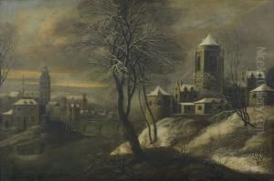 Paysage Enneige by Jan Abrahamsz. Beerstraaten