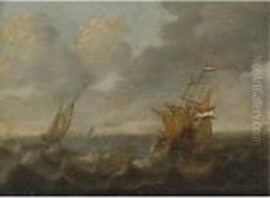 Dutch Ships On A Rough Sea Dutch Ships On A Rough Sea