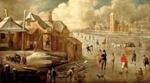 A Frozen Canal With Skaters And Men Playing
Kolf by Jan Abrahamsz. Beerstraaten