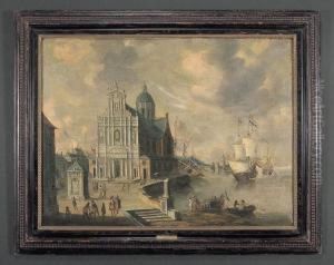 Scena Di Porto Con Personaggi by Jan Abrahamsz. Beerstraaten
