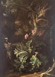 Cardo Y Flores En Un Paisaje by Abraham Jansz Begeyn
