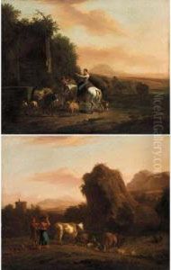 Paesaggi Con Figure Ed Animali by Abraham Jansz Begeyn