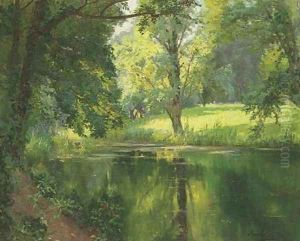 A quiet stretch of the river by Henri Biva