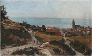 View Of Treport by Aleksandr Karlovich Beggrov