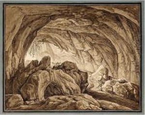 A View Of The Zingheri Cave At Vicovaro A View Of The Zingheri Cave At Vicovaro
