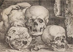 Child With Three Skulls by Barthel Beham