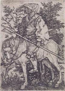 Halberdier On Horseback by Barthel Beham