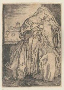 The Virgin With The Parrot (b. 7; Holl., Pauli 8) by Barthel Beham
