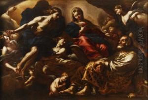 Aparicion De Cristo Y La Virgen A San Martin Papa En La Prision