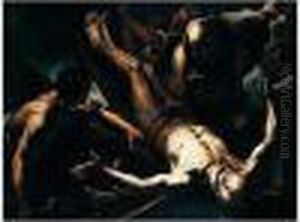 The Crucifixion Of Saint Peter by Giovan Battista Beinaschi