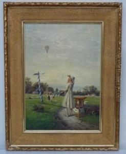 En Allant Au Marche by Fritz Beinke