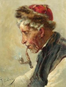 Portrait Eines Alterenmannes Aus Erbach In Hessen