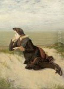 Girl Reading On The Dunes Girl Reading On The Dunes