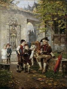 Kinder Bestaunen Weisse Mause In Einem Kafig.