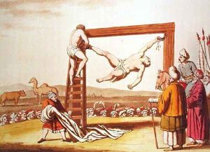 Torture Scene in Barbary, illustration from 'Costume Antico e Moderno' 1815 by Giovanni Bigatti