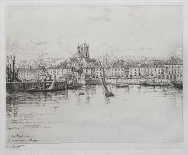 L'ile De La Cite Et Le Pont Neuf - Paris; L'avant Port Dieppe; River Scene - view 1