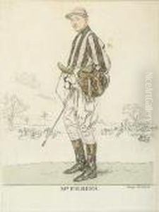 Portrait Of The Jockey Mr.f.b Rees by George Frederick A. Belcher