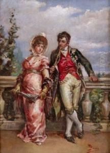 Pareja Galante En El Parque by Jose Denis Belgrano