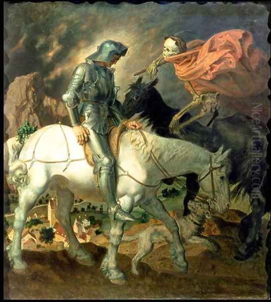 Don Quixote with Death, based on 'The Knight, Death and the Devil' by Albrecht Durer - view 1