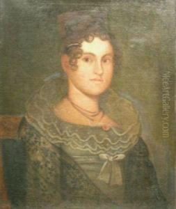 Portrait Of A Woman, Purportedly Mrs. Fogg, Wife Of Major Generalfogg by Zedekiah Belknap