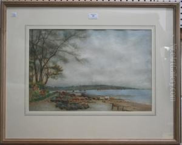 Figures By Beached Boats And Lobster Pots - view 1