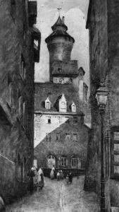 Figures In A Courtyard, Nuremberg Figures In A Courtyard, Nuremberg